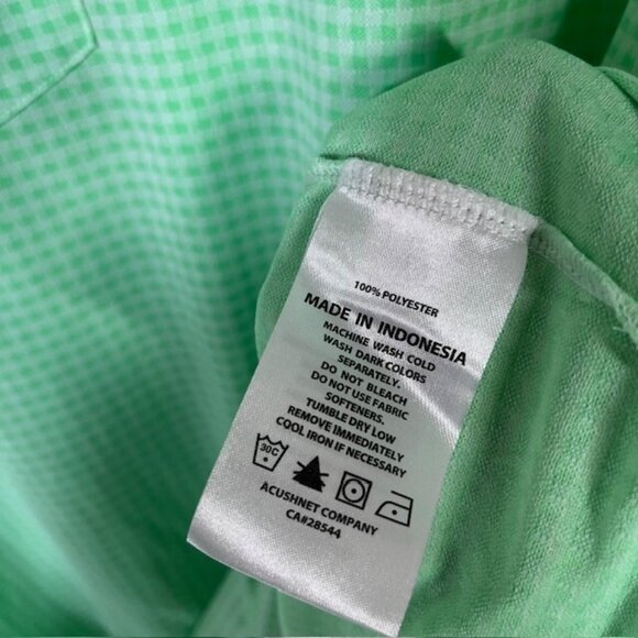 FootJoy Golf Polo Mens Large Shirt Green Check Athletic Stretch FJ - Picture 4 of 6